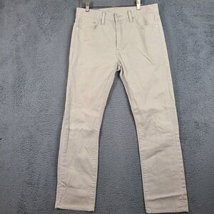 Levis 513 Slim Straight Corduroy Pants Mens 33x32 Tan Khaki Cords